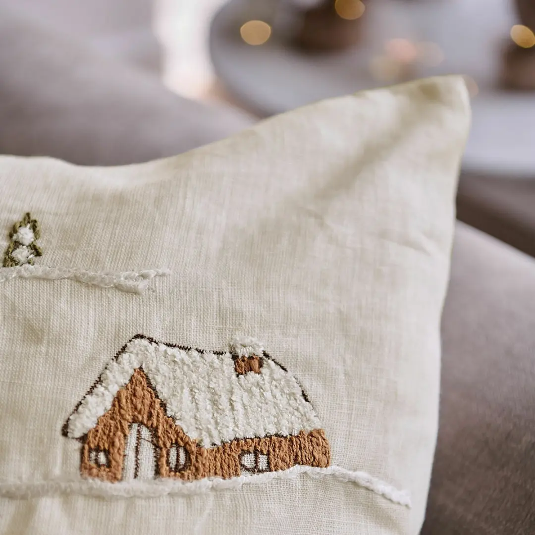 Loberon Kussenhoes Lyngstad - Beige - afbeelding 3 van 5
