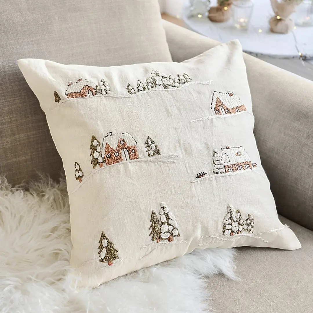 Loberon Kussenhoes Lyngstad - Beige - afbeelding 2 van 5