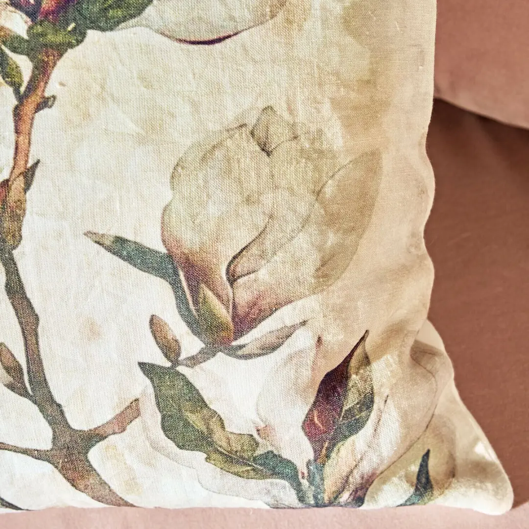 Loberon Kussenhoes Aurélines - Roze/Beige - afbeelding 4 van 4
