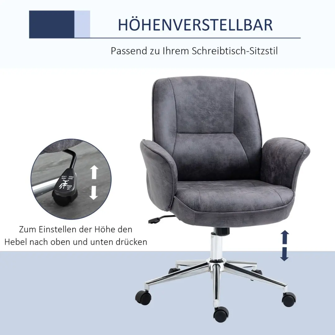 Vinsetto Ergonomische Bureaustoel - Donkergrijs - afbeelding 6 van 6