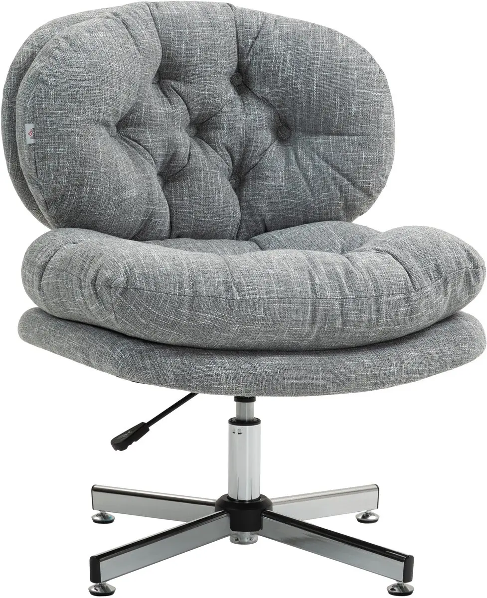 HOMCOM-Bürostuhl-Polyester-65L x 65B x 84-94H cm-Grau