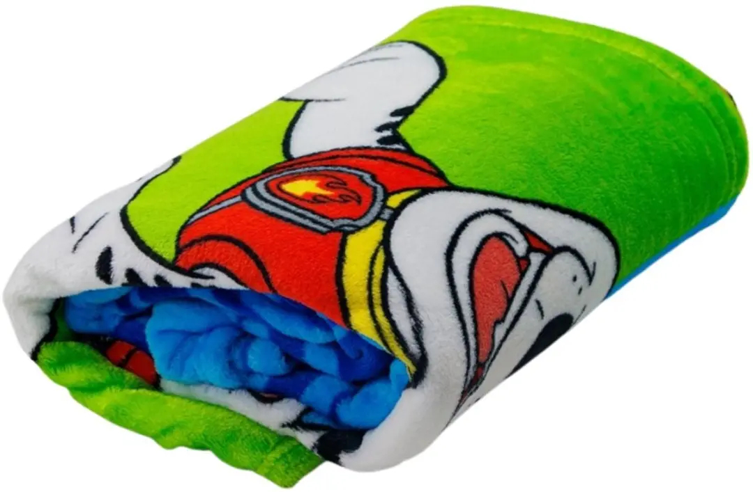 PAW Patrol Fleece Deken 110x150cm - Blauw/ Groen - afbeelding 4 van 6