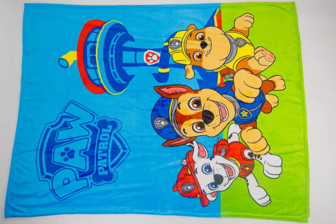 PAW Patrol Fleece Deken 110x150cm - Blauw/ Groen - afbeelding 5 van 6