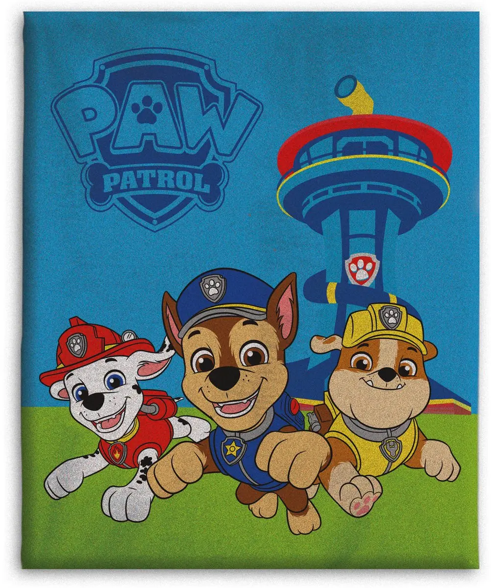 PAW Patrol Fleece Deken 110x150cm - Blauw/ Groen - afbeelding 6 van 6