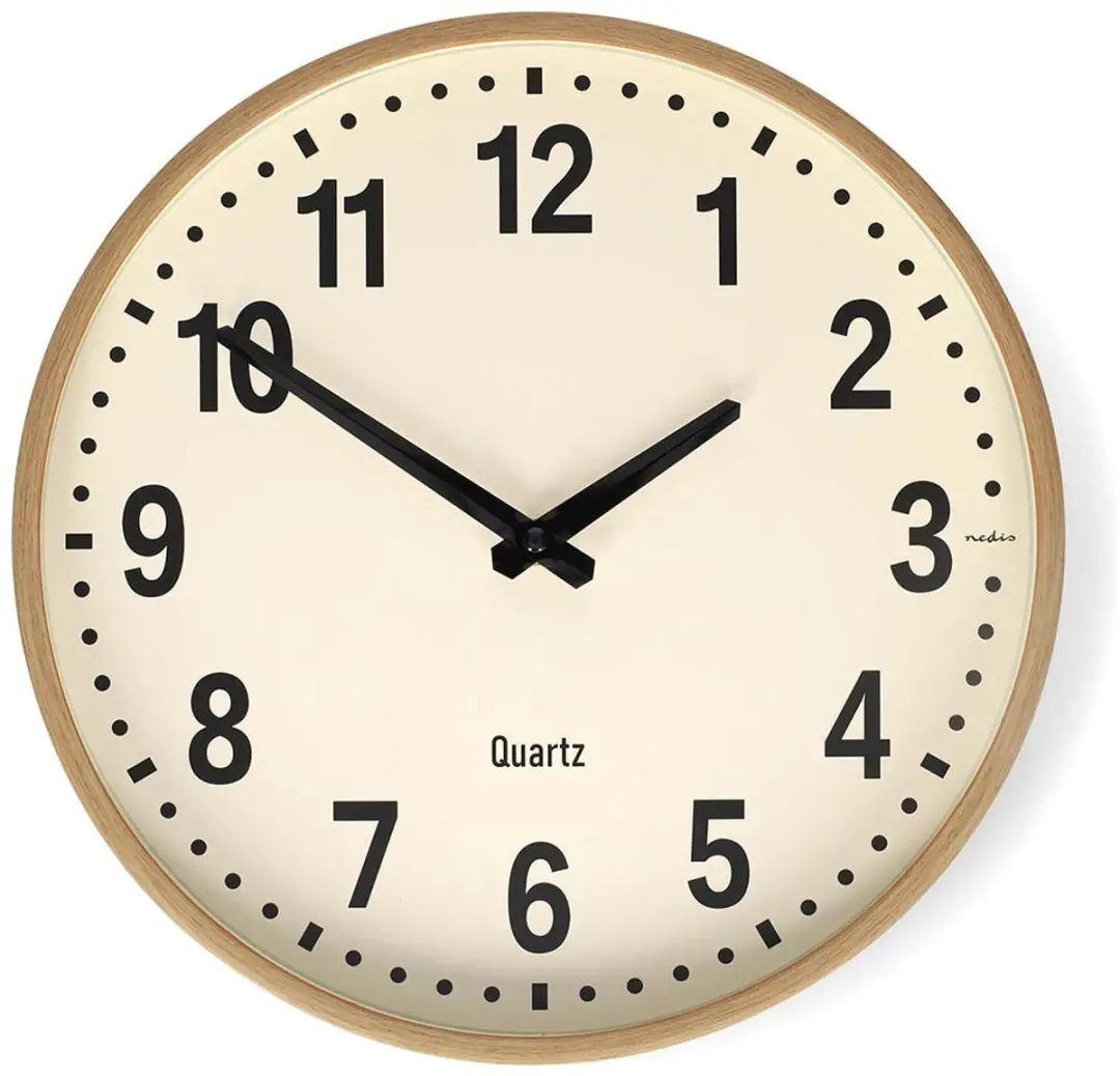 Nedis Wandklok 30cm Hout