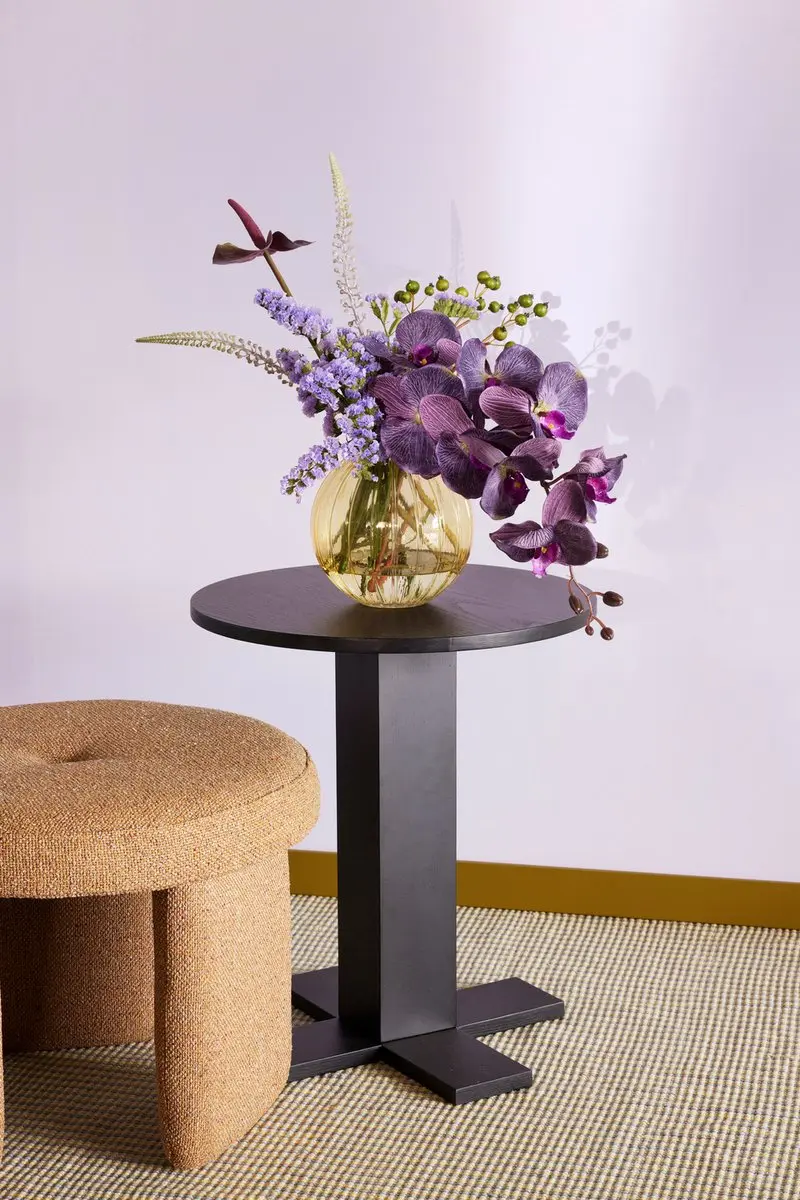 Hübsch Rocco Pouffe - 54cm Oker - afbeelding 5 van 6