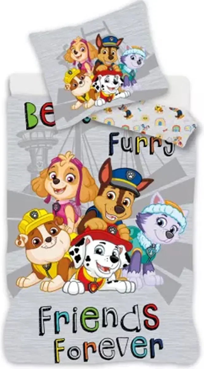 PAW Patrol Peuterdekbedovertrek Grijs