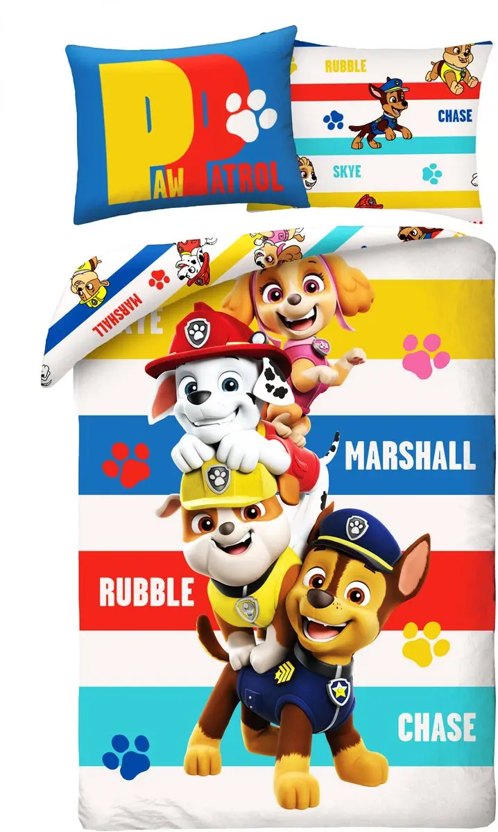 Paw Patrol dekbedovertrek dog tower 140 x 200 cm katoen