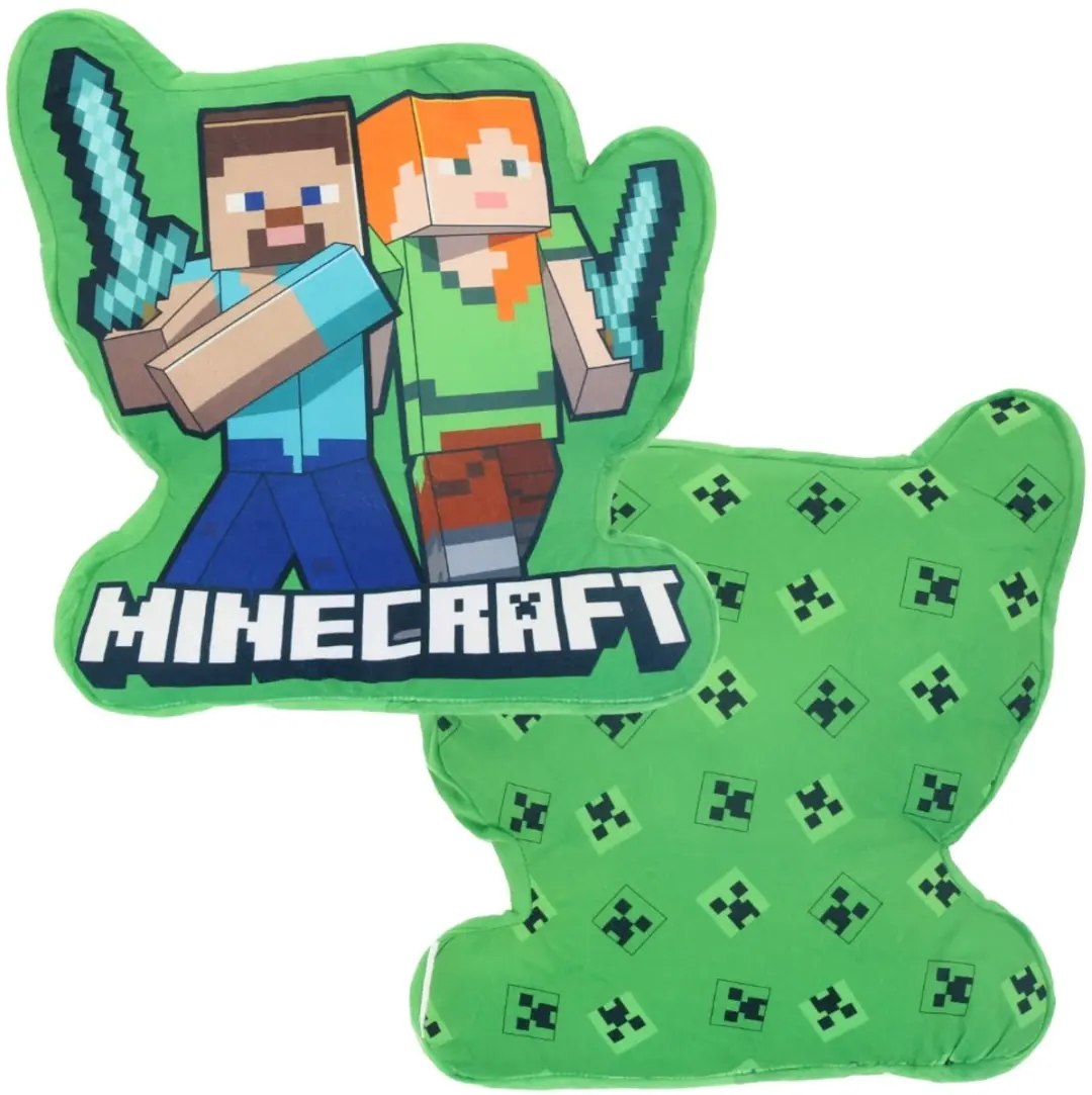 Minecraft Gevormd Kussen 40cm - Groen - afbeelding 4 van 4