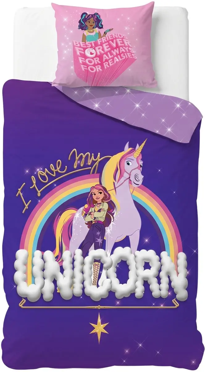 Unicorn Academy Dekbedovertrek Eenpersoons 140x200cm