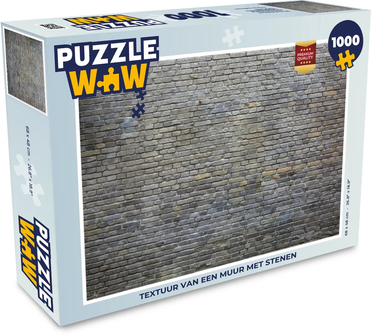 PuzzleWow Bakstenen Puzzel 1000 Stuks - Multicolor
