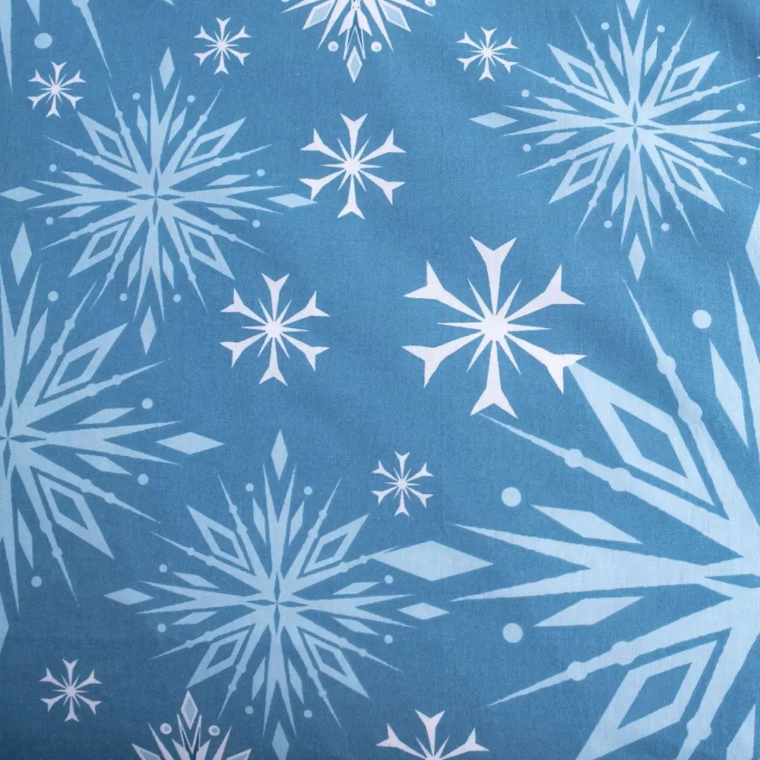 Disney Frozen Dekbedovertrek Sneeuwvlokje - 140x200cm + 70x90cm - Blauw - afbeelding 4 van 6