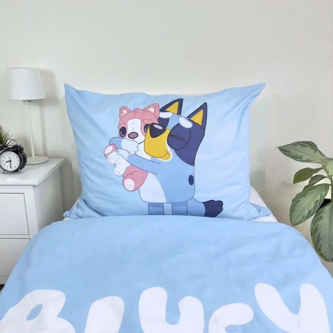 Bluey Dekbedovertrek Stripes - 140x200cm - Katoen - Blauw - afbeelding 6 van 6