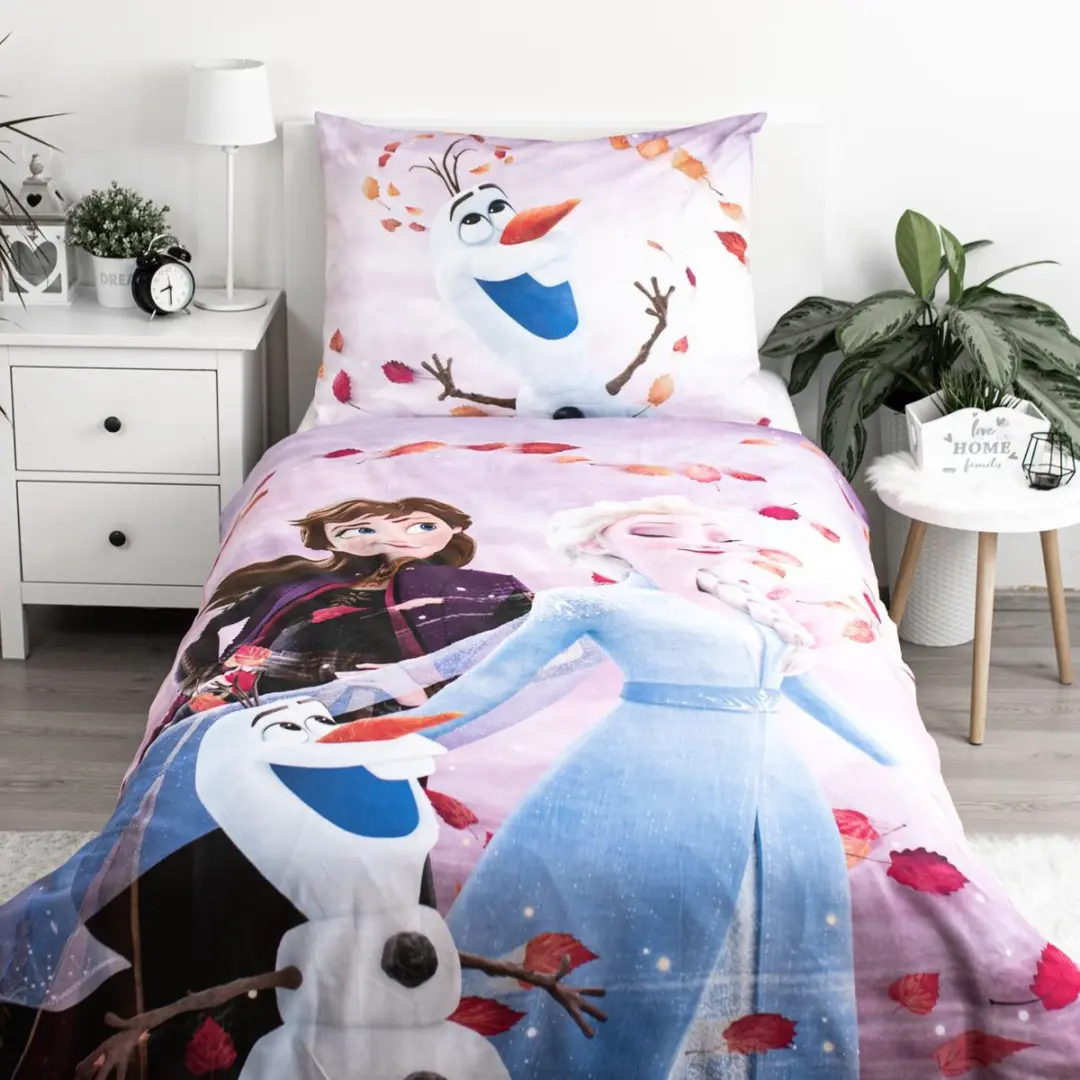 Disney Frozen Dekbedovertrek 140x200cm - Roze - 1 Stuk - afbeelding 5 van 6