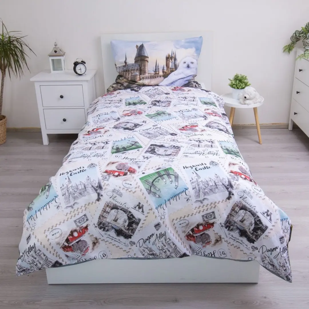 Harry Potter Dekbedovertrek Hedwig - 140x200cm + 70x90cm - Katoen - afbeelding 3 van 6