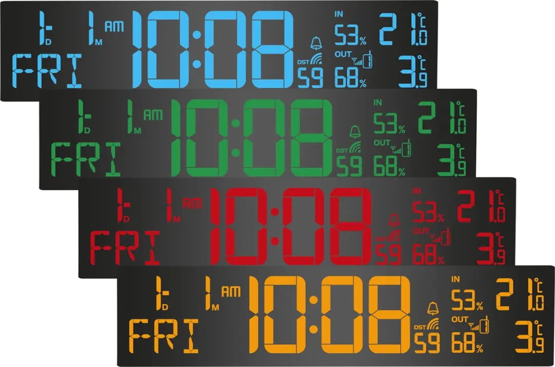 Alecto WS-2500 Wekker met Weerstation - Zwart-Zilver - afbeelding 5 van 6