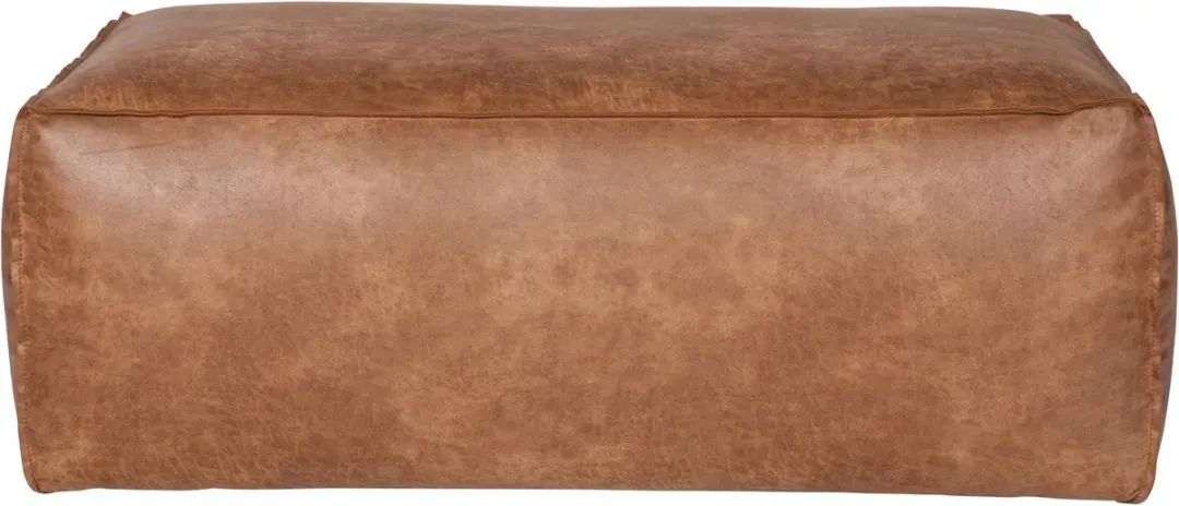 WOOOD Rodeo Poef - Cognac 43x120x60cm - afbeelding 5 van 6