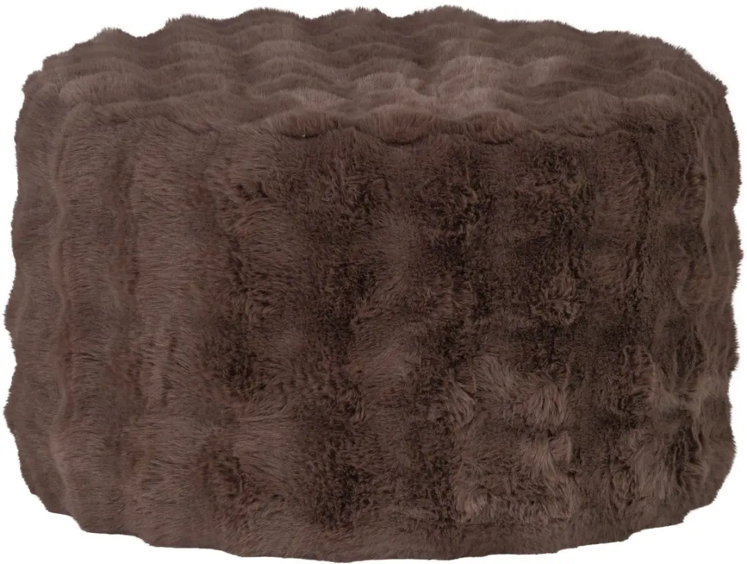 WOOOD Olven Poef - 36x60x60cm - Bruin - afbeelding 5 van 5