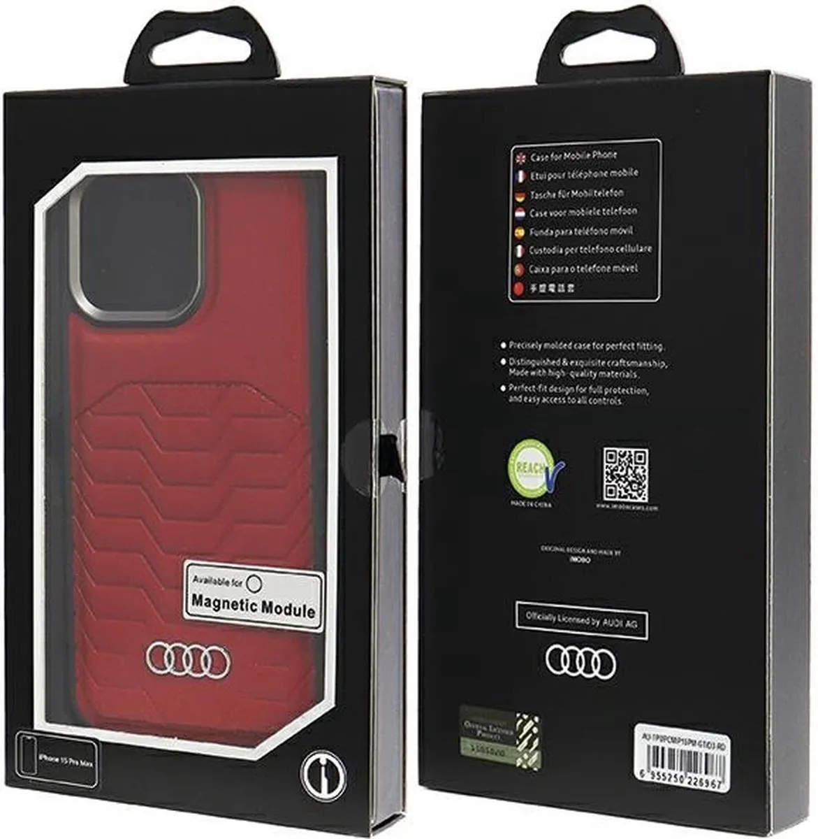 Audi MagSafe Hoesje iPhone 15 Pro Max - Rood - afbeelding 2 van 6