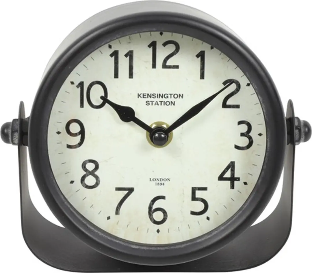 Countryfield Tafelklok Sewald metaal L6B16H13,5CM wit/zwart