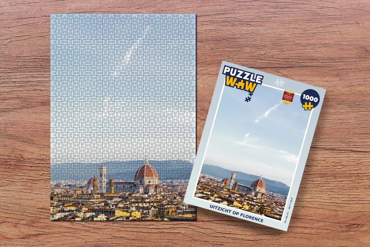 PuzzleWow Florence Stad Kathedraal Legpuzzel 1000 Stuks - Multicolor