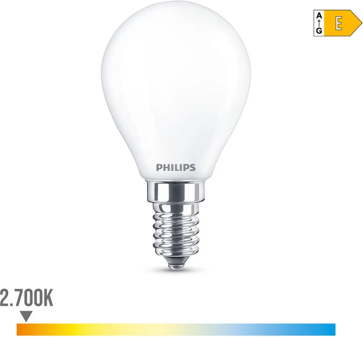 Philips LED Kogellamp E14 6,5W Warmwit Mat