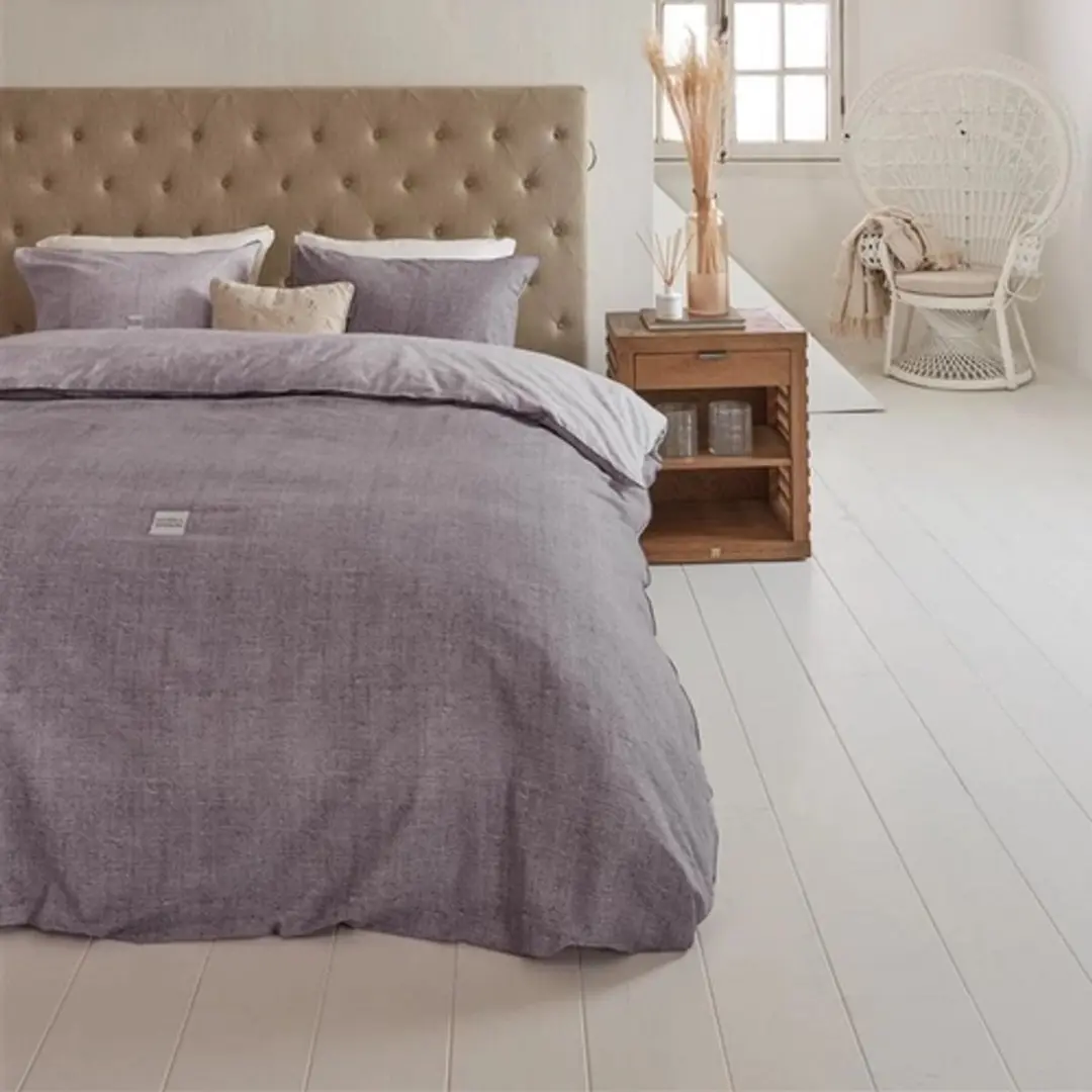 Bettwäsche Riviera Maison Coughton Court Hellviolett Baumwolle-155 x 220 cm
