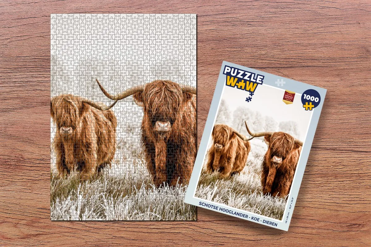 PuzzleWow Schotse Hooglander Puzzel 1000 Stuks - Multicolor