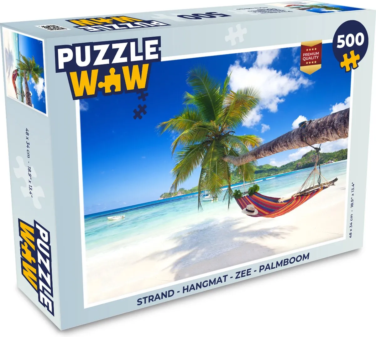 PuzzleWow Strand Hangmat Legpuzzel 500 Stuks