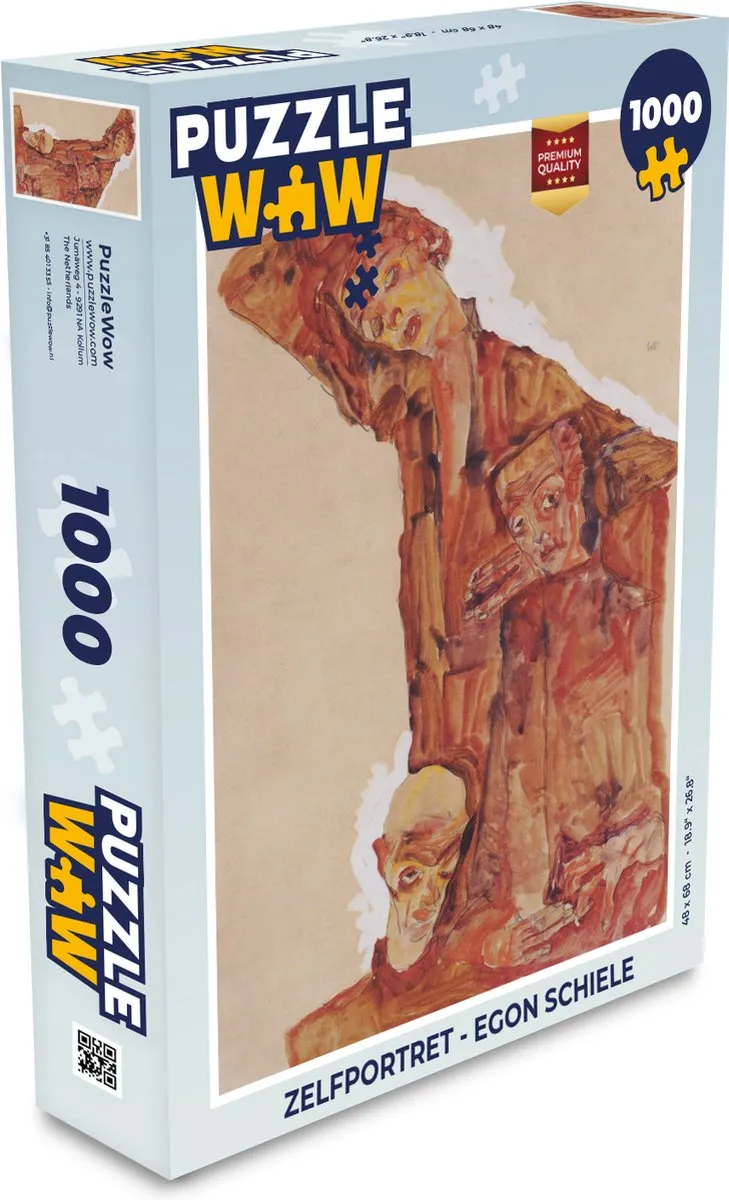 PuzzleWow Zelfportret Egon Schiele Legpuzzel 1000 Stuks