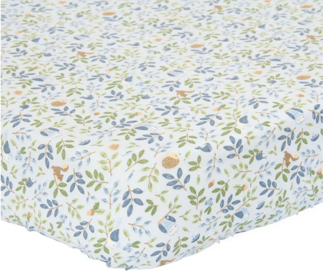 Little Dutch Eenpersoons Hoeslaken Forest Friends Blauw - afbeelding 4 van 6