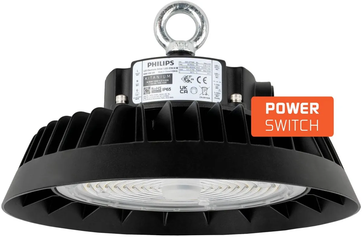 Ledvion LED High Bay 150W 6500K - 185lm/W IP65 Zwart