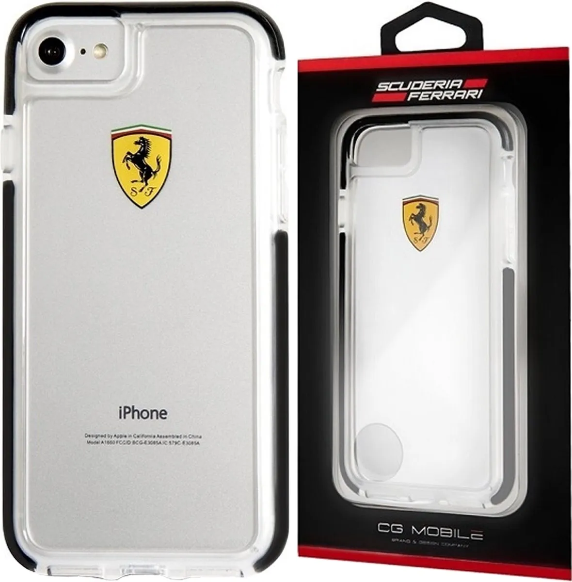 Ferrari iPhone 8/7/SE 2020 Hardcase - Zwart