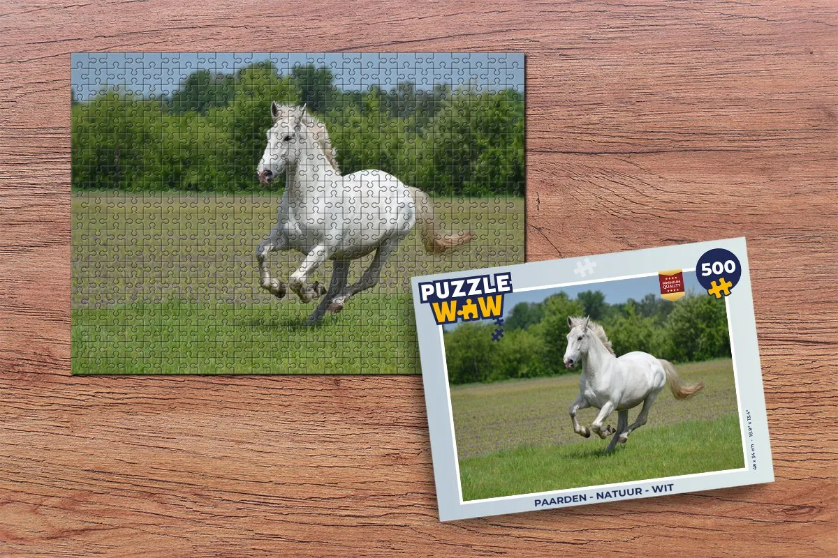 PuzzleWow Paarden Natuur Legpuzzel 500 Stuks - Multicolor