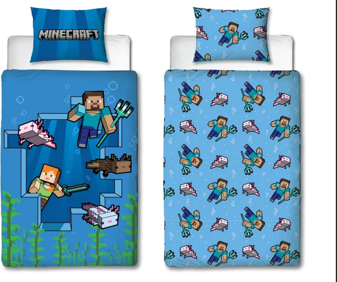 Minecraft Dekbedovertrek Eenpersoons