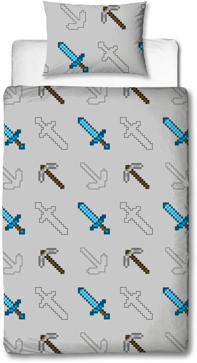 Minecraft Dekbedovertrek Eenpersoons - Multi Colour - afbeelding 4 van 6
