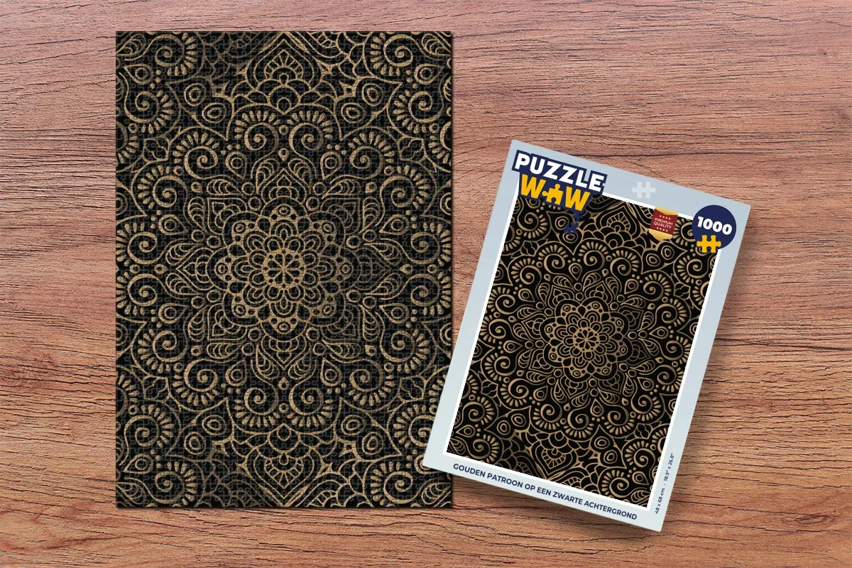 PuzzleWow Legpuzzel Gouden Patroon 1000 Stuks - Multicolor