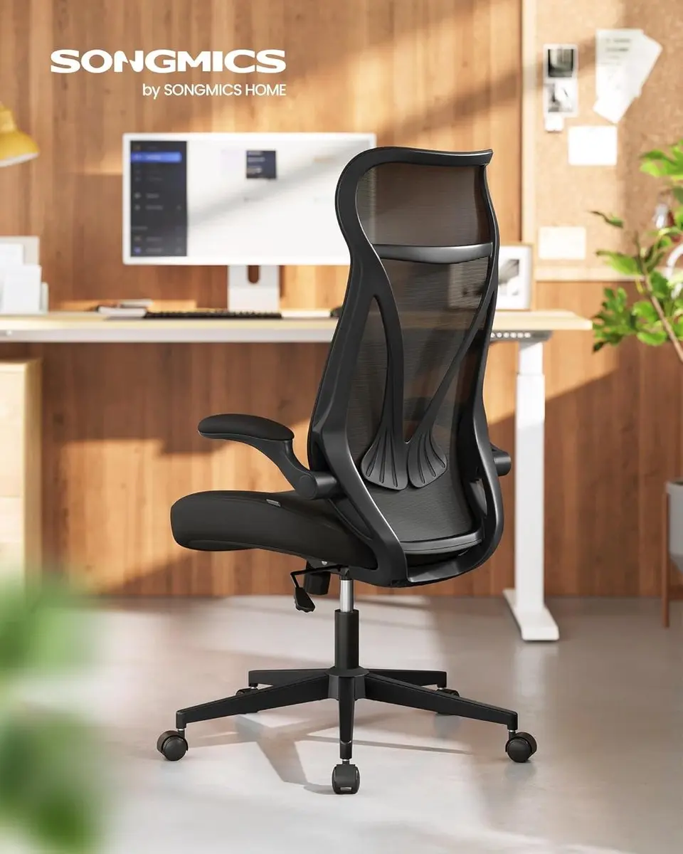 Songmics OBN088B01 Ergonomische Bureaustoel - Zwart - afbeelding 4 van 6