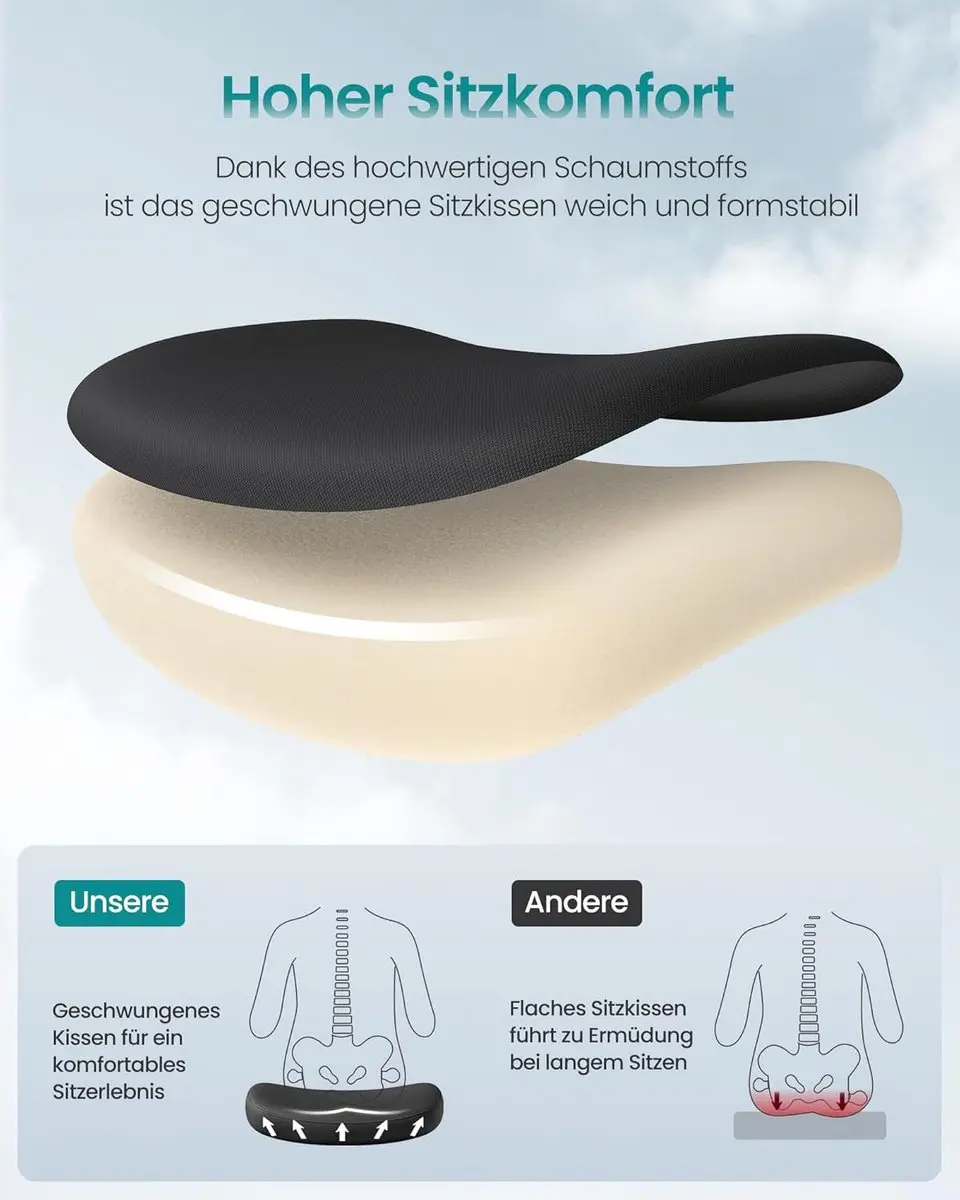 Songmics OBN088B01 Ergonomische Bureaustoel - Zwart - afbeelding 6 van 6
