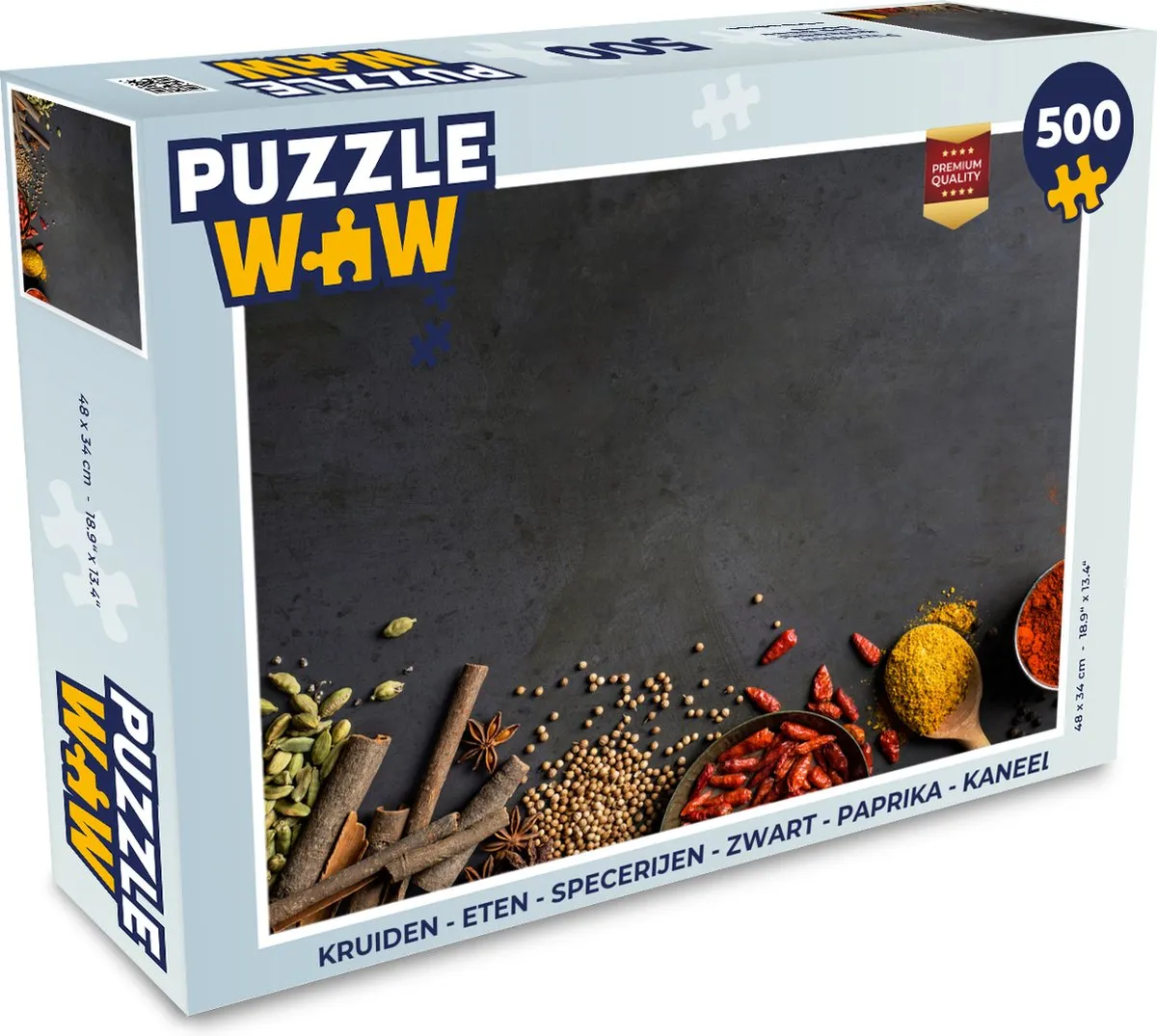 PuzzleWow Kruiden & Specerijen Legpuzzel 500 Stuks - Multicolor