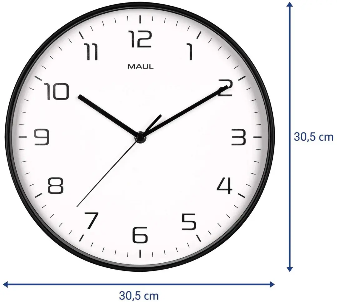 MAUL MAULdrip Wandklok 30.5cm Zwart - afbeelding 2 van 6