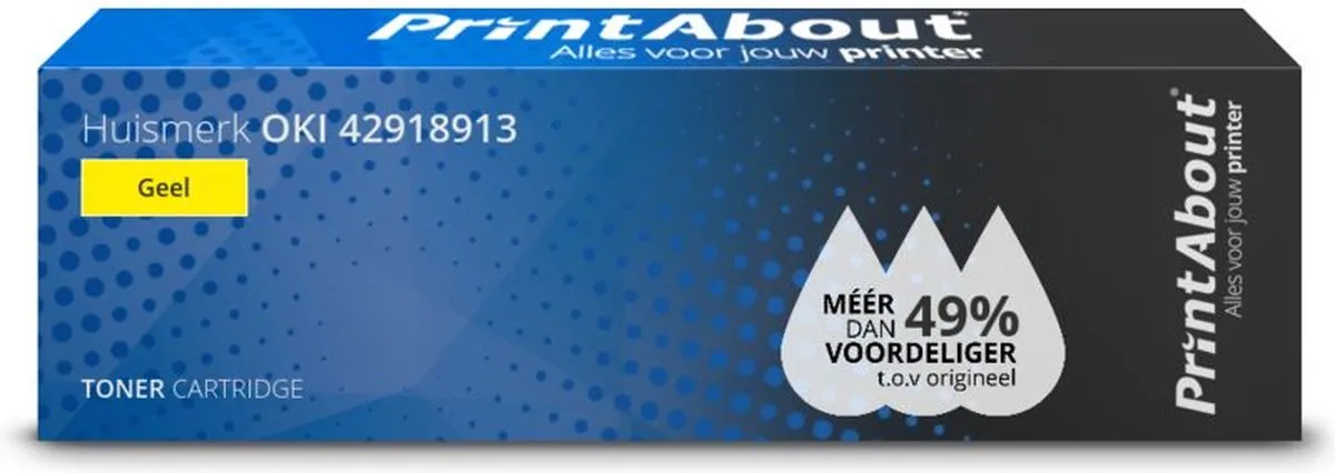 PrintAbout Huismerk OKI 42918913 Toner Geel - 16.500 Pagina's