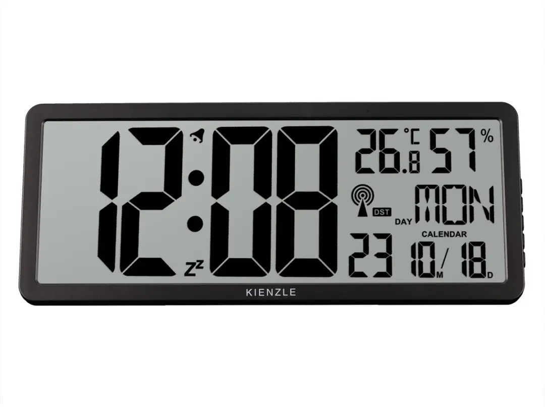 Bresser Kienzle Wandklok Digitaal XXL - Zwart - afbeelding 5 van 6