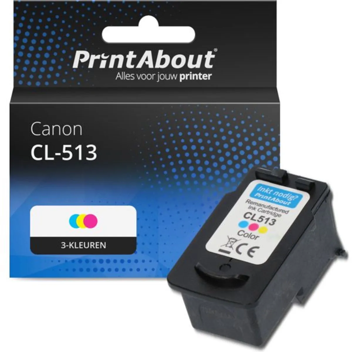 PrintAbout Canon CL-513-PA Inktcartridge 3-kleuren - XL - 475 pagina's