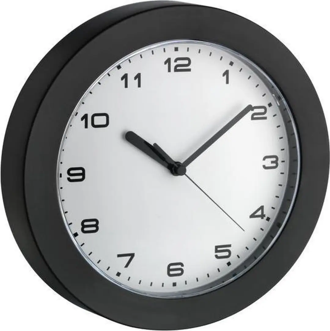 TFA Black Ring 22.8 cm klok