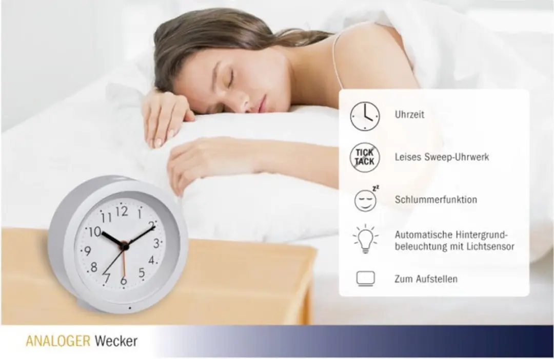 TFA Dostmann 60.1029.02 Wekker - Wit - afbeelding 6 van 6