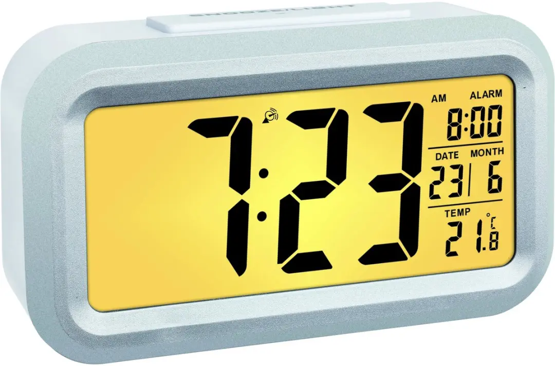 TFA Dostmann Wekker Zendergestuurd 60.2553.02 - Zilver/Wit - afbeelding 3 van 4