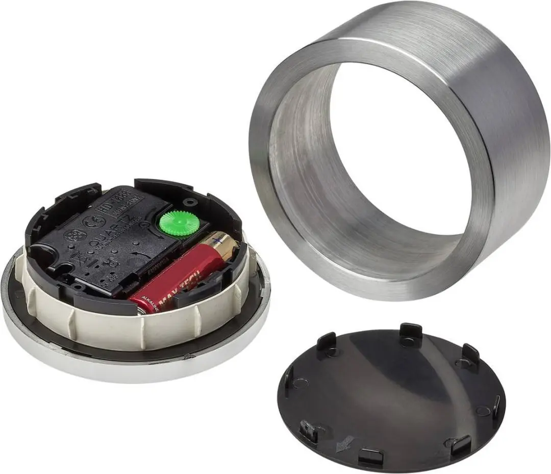 TFA Dostmann 60.1036.55 Kwarts Tafelklok - Aluminium - afbeelding 2 van 2