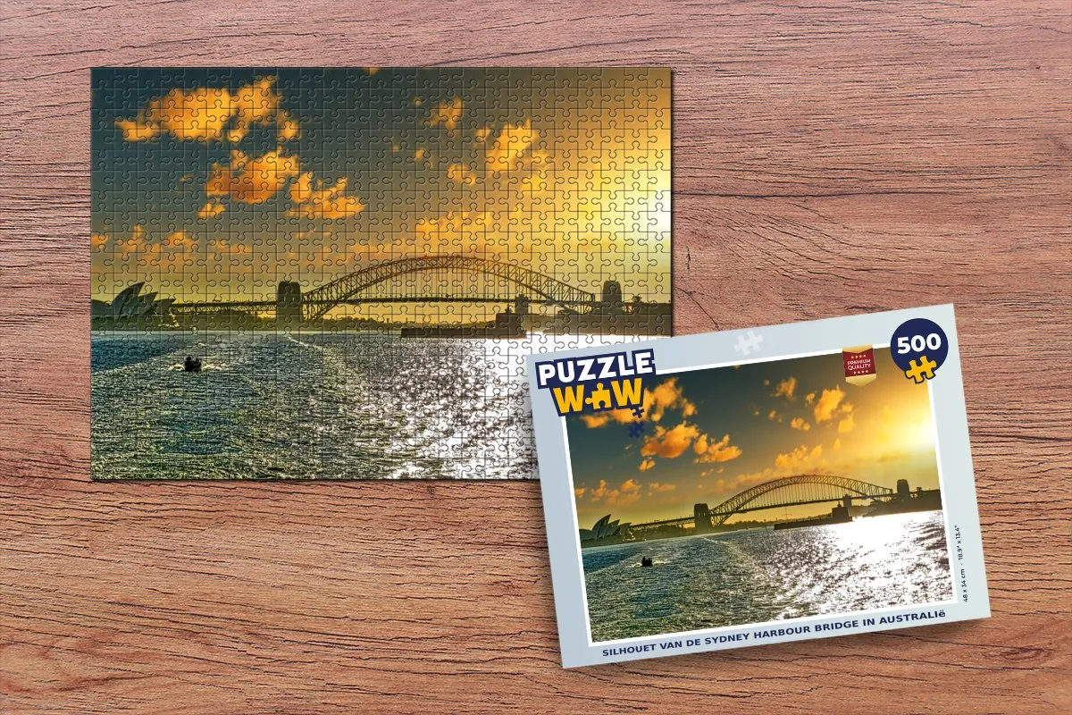 PuzzleWow Sydney Harbour Bridge Legpuzzel 500 Stuks - Multicolor