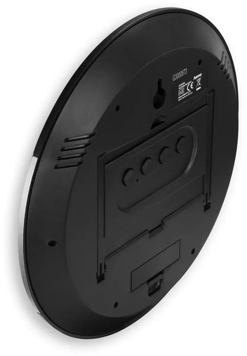 Hama Ischia Radiogestuurde Wandklok - Zwart - afbeelding 3 van 6